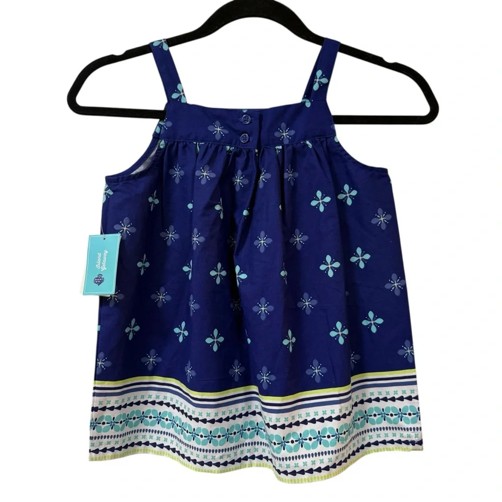 Gymboree floral cotton sundress NWT electric violet blue girls size 10